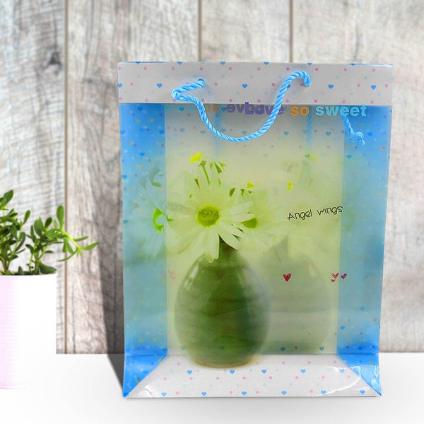 Plastic Transparent Bag With Handle (1 Pc / 34 x 26 Cm) - dailyneed.life