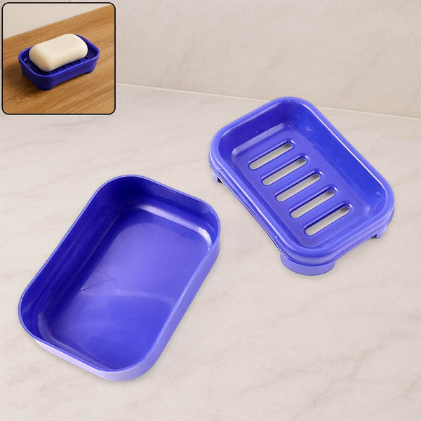 Premium Quality Rectangular Blue Plastic Soap Case (1 Pc) - dailyneed.life