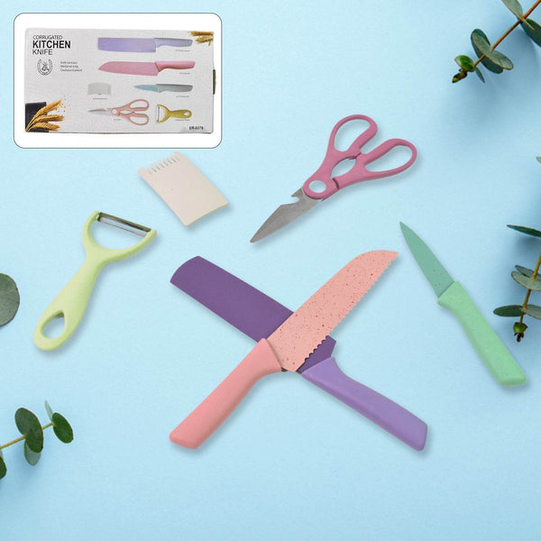 Professional Colorful Kitchen Knives Set (6 Pcs Set) - dailyneed.life