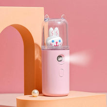 Portable Mini Facial Steamer – USB Rechargeable Nano Mist Sprayer with Cute Cartoon Design - dailyneed.life