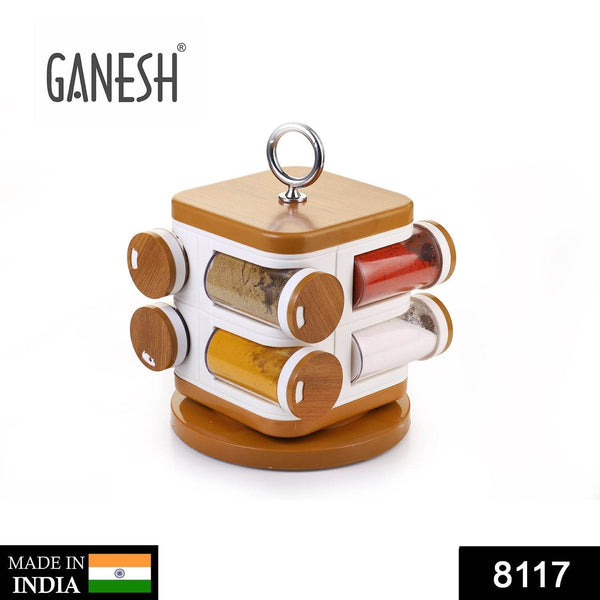 Ganesh Storewell Plastic Spice Rack - Set of 8 - dailyneed.life