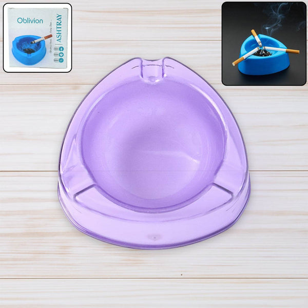 Oblivion Transparent Pueple Plastic Ashtray (1 Pc) - dailyneed.life