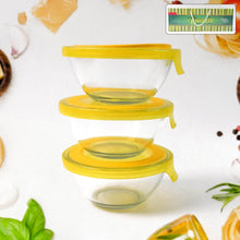 Dazzle Glass Bowl Set Mixing / Storage Bowls with Lids (3 pcs Set) - dailyneed.life