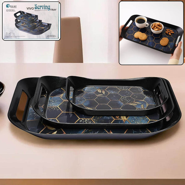 Premium Plastic Serving Tray (3 Pc) - dailyneed.life