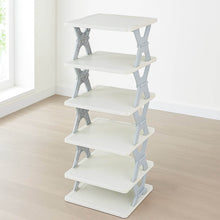 Smart 6-Layer Shoe Rack – Foldable, Collapsible & Heavy-Duty Plastic Stand for Home Entryway Storage Organizer (Mix Color) - dailyneed.life