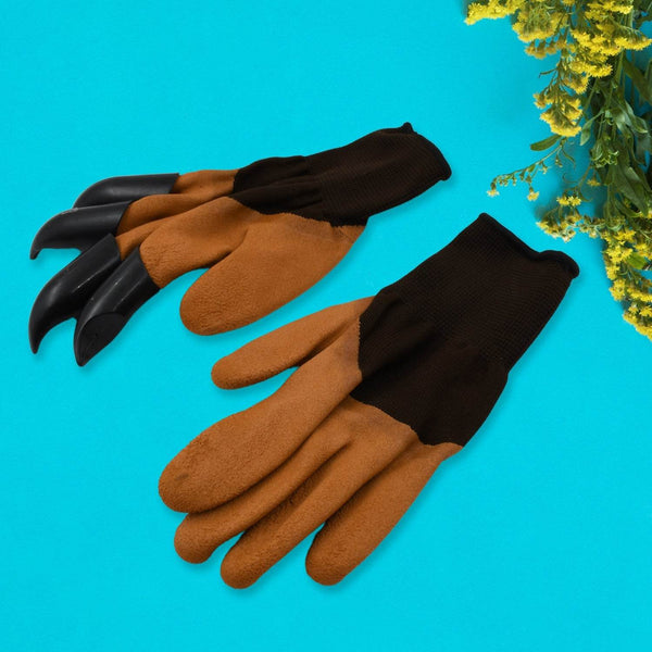 Garden Farming Gloves With Hand Fingertips & Plastic Claws (1 Pair) - dailyneed.life
