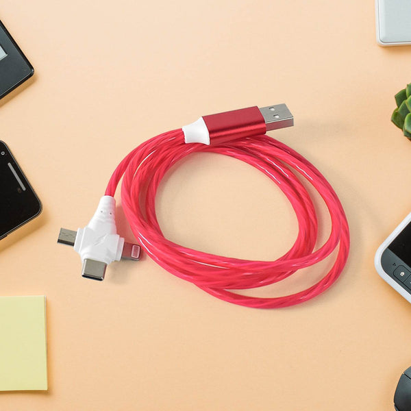 3 in 1 Charging Cable Light Up Fast Charger Lighting Cable (Mix Color) - dailyneed.life