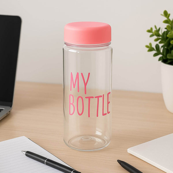 350 ml Approx Transparent Plastic Water Bottle with Leakproof Lid (1 Pc) - dailyneed.life