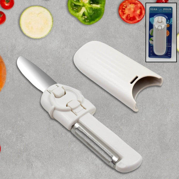Dual-Use Knife and Peeler, 2-in-1 Stainless Steel Blades Wiith case (1 Pc) - dailyneed.life