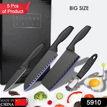 5-Piece Stainless Steel Kitchen Knife Set – Chef, Chopping, Utility, Butcher Knives - dailyneed.life