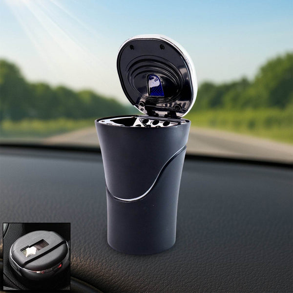 Solar Powered LED Car Ashtray with Flip Lid (1 Pc) - dailyneed.life