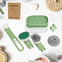 Dish Brush Set with Handle, Replacement Heads, Drain Tray in Kitchen (9 Pcs Set) - dailyneed.life