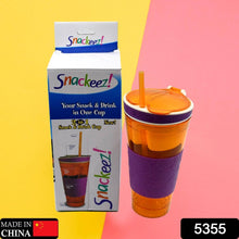2 in 1 Snack & Drink Snackeez Travel Cup in One Container (1pc) - dailyneed.life