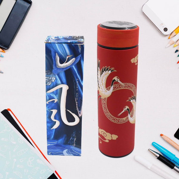Printed Smart Vacuum Insulated Water Bottle with LED Temperature Display (1 Pc / 500 ML Approx / Multicolor) - dailyneed.life