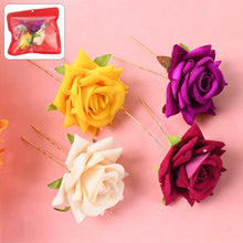 Colourful Flowing Flower Hair Pin (4 Pcs Set / Mix Color), Hair accessories - dailyneed.life