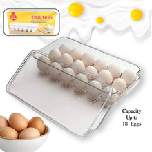 Plastic 18 Cavity Egg Storage Box Or Egg Trays For Refrigerator With Lid & Handles High Quality, Rectangular Egg Tray Box For 18 Egg (1 Pc) - dailyneed.life
