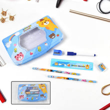 Cartoon Metal Compass Box for Kids with Stationery (6 Pc Set) - dailyneed.life