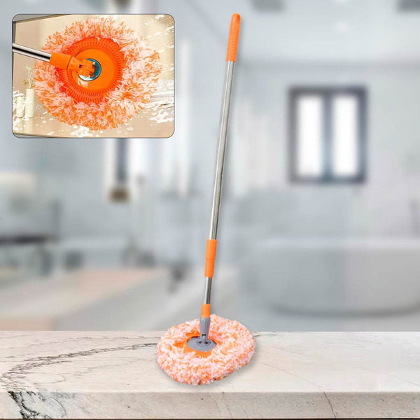 360° Rotatable Ceiling Dust Cleaning Mop Extendable Long Lightweight Handle Mop Heads Pad, Spin Scrubber for Ceiling Floor Bathroom Kitchen Tile - dailyneed.life