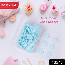 Mini Portable Travel Soap Paper Sheets Flower Shape (100 Pcs Set Approx / Mix Color) - dailyneed.life