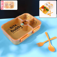 Bite Buddy 4-Compartment Leak-Resistant Plastic Lunch Box with Spoon & Fork - dailyneed.life