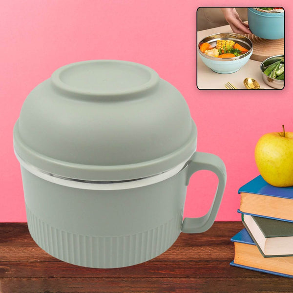 Vacuum Food Flask, Insulation Large Capacity Double Layer Structure Non Slip Labor Saving and Safe Stainless Steel Inner Tank Lunch Box/ Noodle Bowl for Camping Picnic for School Office Outdoor (1 Pc) - dailyneed.life