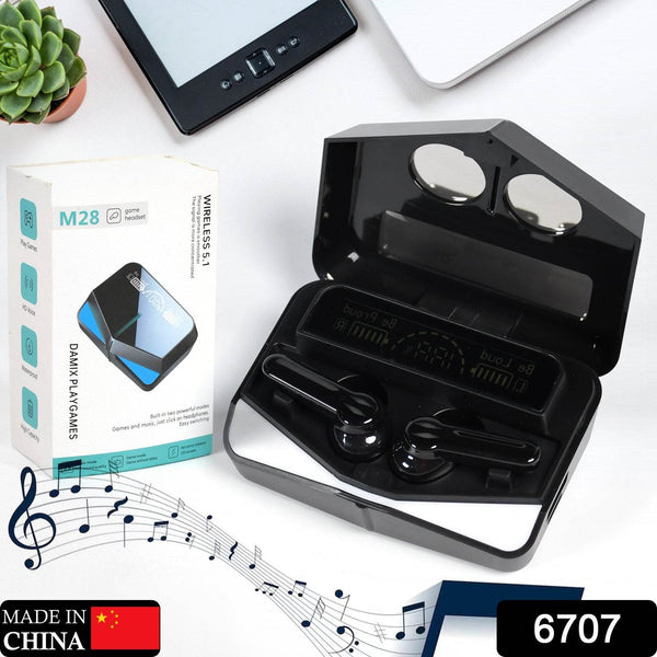 M28 Earbuds Max Bluetooth Gaming Headset With Lighting Ear buds 5.1 Earbuds Black - dailyneed.life
