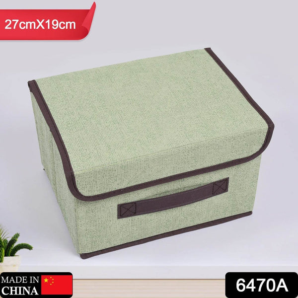 Foldable Cotton Linen Storage Box – Multi-Room Organizer with Lid & Handles - dailyneed.life