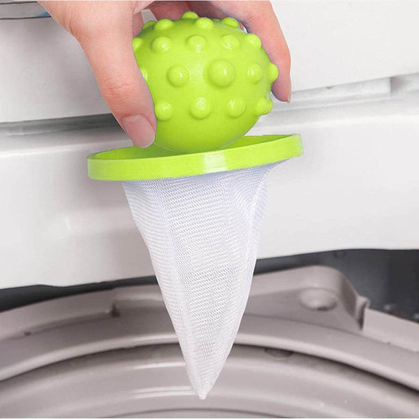 Reusable Washing Machine Floating Cylindrical Shape Lint Mesh Bag ( 1 Pc) - dailyneed.life
