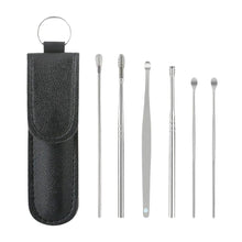 6-in-1 Ear Wax Cleaner- Resuable Ear Cleaning Tools Leather Pouch - dailyneed.life