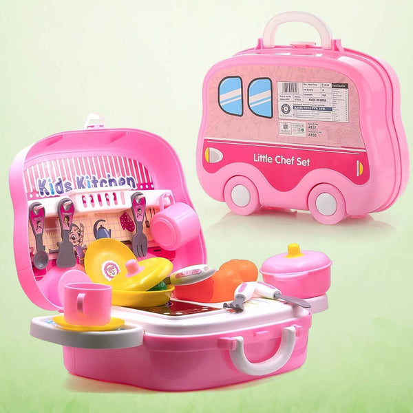Kitchen Set for Kids Girls Pretend Play Toys Little (23 Pcs Set Approx) - dailyneed.life