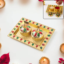 Rakasha Bandhan Special Puja Thali, Kumkum Thali Holder, Pooja Return Gift, Indian Housewarming Gifts, Brother / Bhai / Bhabhi / Sister / Family for Rakshabandhan, Diwali - dailyneed.life