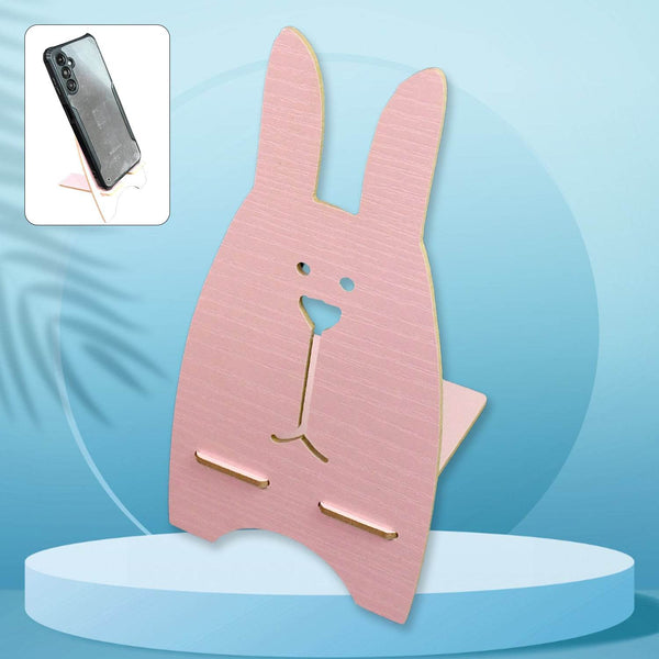 Wooden Cute Lovely Rabbit Design Mobile Stand (1 Pc) - dailyneed.life