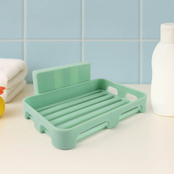 Multipurpose Wall-Mount Soap Dish with Self-Draining Slotted Base (1 Pc) - dailyneed.life