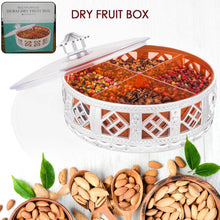 Multipurpose Dry Fruit Box 4 Section Dry Fruit Round Silver Gift Box (1 Pc) - dailyneed.life