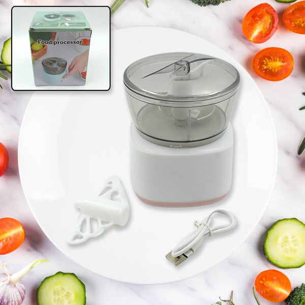 Portable Mini Food Processor Chopper Electric Veggie Chopper 3 Blades With Charching Cable Type C, Vegetable Chopper, Garlic Chopper Food Grinder for Chopping Ginger, Pepper Chili, Onion, Fruit, Meat - dailyneed.life
