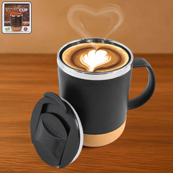 Insulated Coffee Mug with Spill-Proof Lid (Approx 350ML & 1 Pc) - dailyneed.life