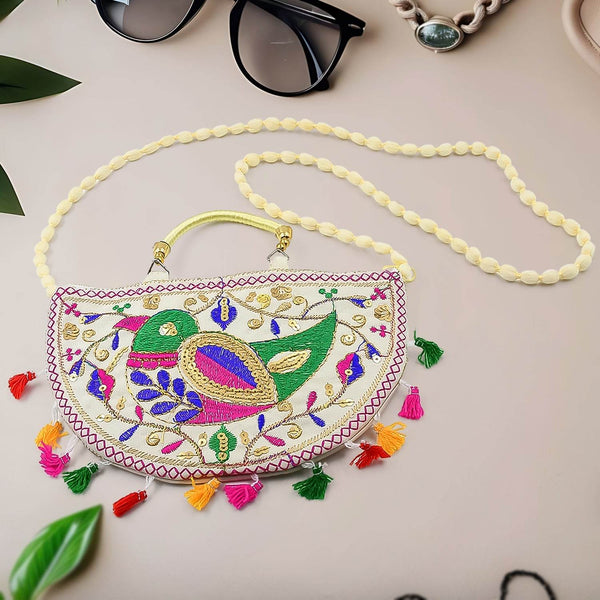 Traditional handbag, Rajasthani Jaipuri Cotton Bag (1 Pc) - dailyneed.life