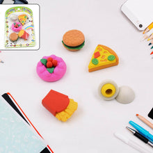 3D Food-Shaped Colorful Eraser Set – Cute Novelty Mini Erasers for Kids (5 Pc Set) - dailyneed.life