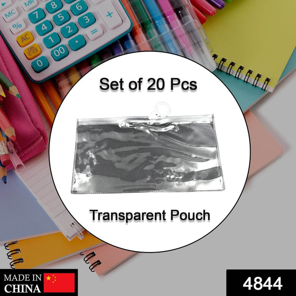 20 Pc Transparent Pouch For Carrying Stationary Stuffs And All By The Students. - dailyneed.life