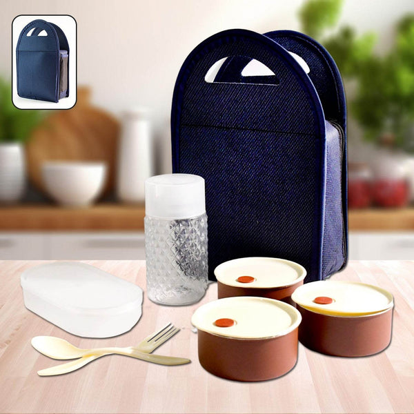 Steel Lunch Box Set (4 pcs, Black) - dailyneed.life