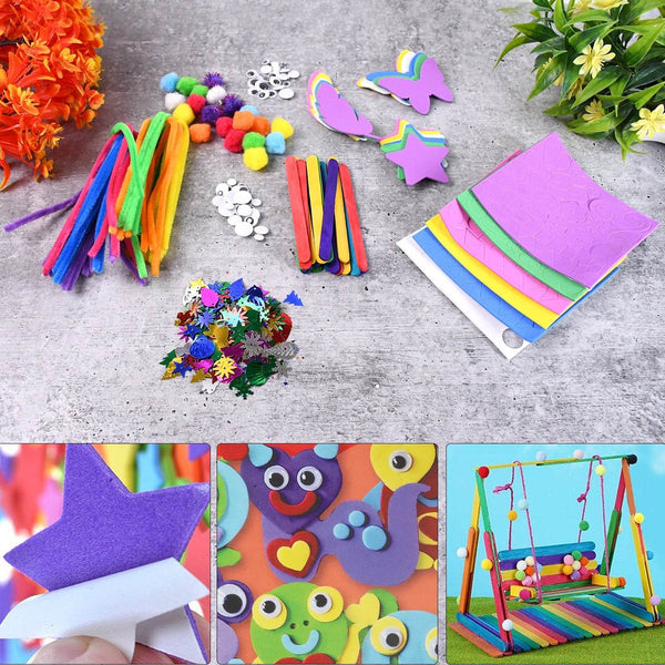 All in One Kids Arts & Crafts Supplies Kit DIY Crafting Collage Material Set Crafts | Kids Crafts | Craft Kits - dailyneed.life