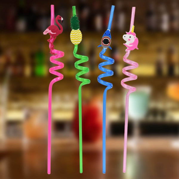 Reusable Plastic Straws (12 pcs Set / Mix Design) - dailyneed.life