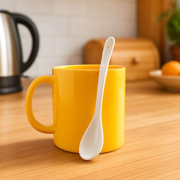 Elegant Ceramic Mug with Matching Spoon - dailyneed.life