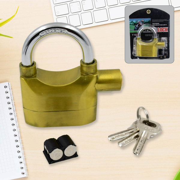 Security Alarm Metallic Lock System with 3 Keys (1 Set / Mix Color) - dailyneed.life