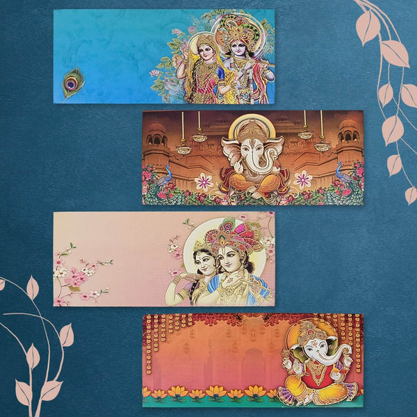Wedding Gift Envelopes Gift Card (1 Pc / Multicolour / Design) - dailyneed.life