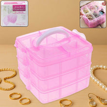 Versatile 18-Grid 3-Layer Transparent Plastic Organizer Box with Adjustable Dividers for Jewelry & Fishing Hooks - dailyneed.life