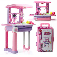 Big Beauty Set Suitcase On Wheel, The Ultimate Beauty Set On Wheels for Girls, Makeup Kit is Easy to Clean & Use, Portable Beauty Set with 25 Pieces for 3 Years BIS Approved. (Beauty Set Trolley) - dailyneed.life