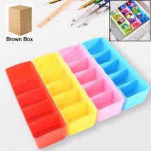 Desktop Storage Organizer Box Set - 5 Grid Compartments for Clothing, Underwear, Socks & Ties (4-Piece) - dailyneed.life