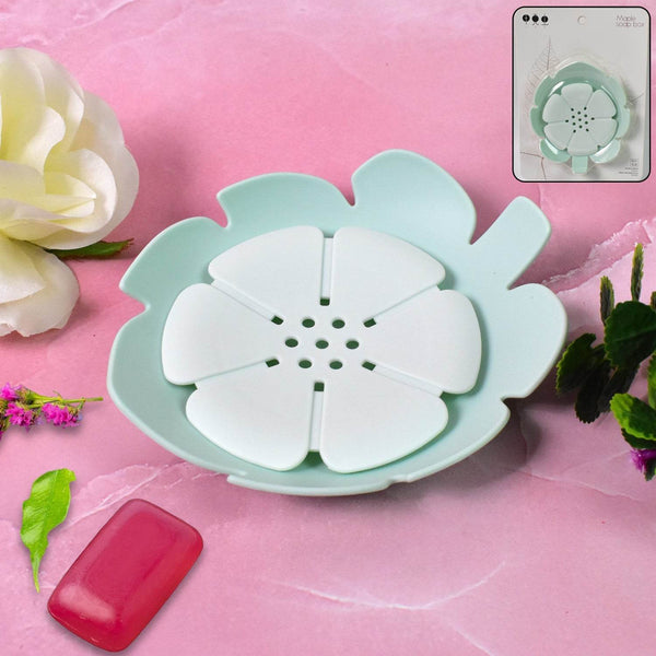 Plastic Flowers Soap Dish Bathroom Accessories Set Shower Gift ,Sabudani (1 Pc) - dailyneed.life