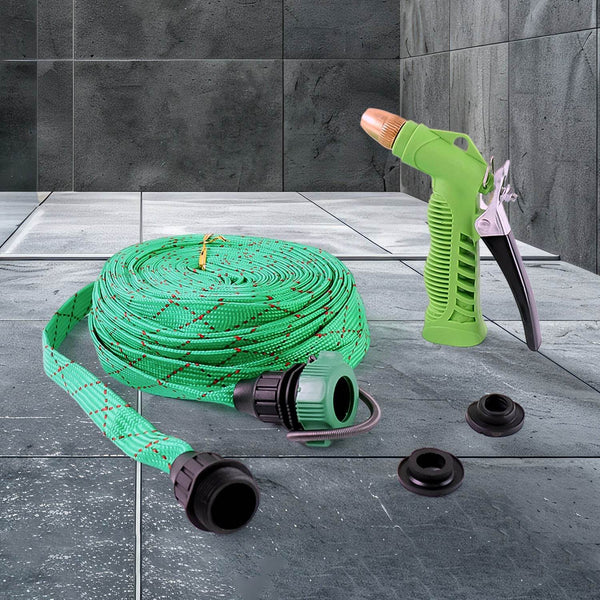 Approx 10 Meter Flexible Garden Water Pipe with High-Pressure Spray Nozzle - dailyneed.life